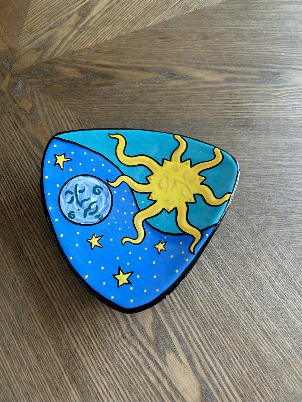 Sun and Moon ceramic holder